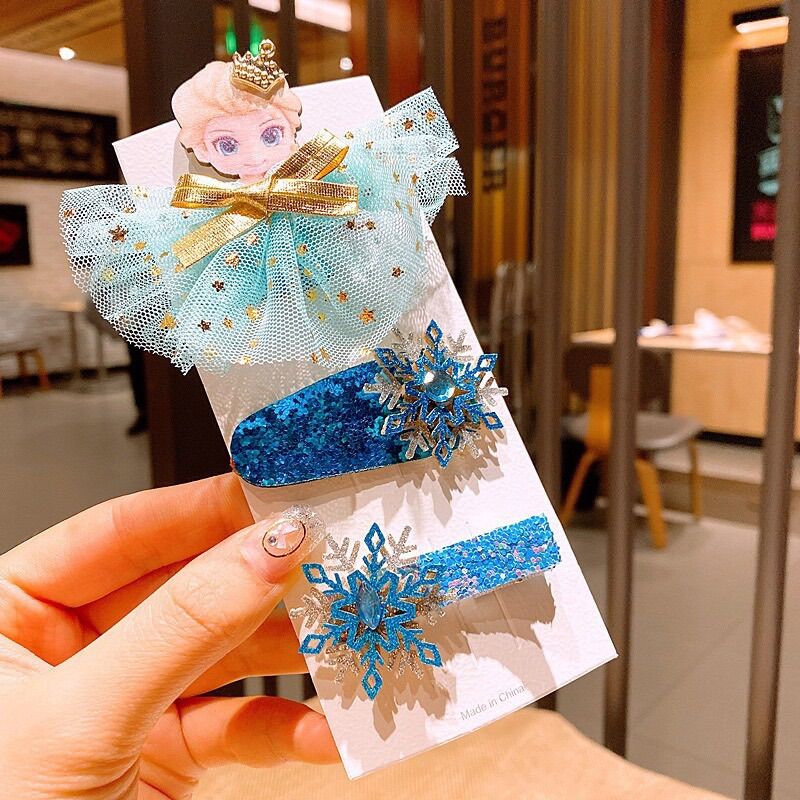 Set kẹp tóc/cột tóc Elsa cho bé gái