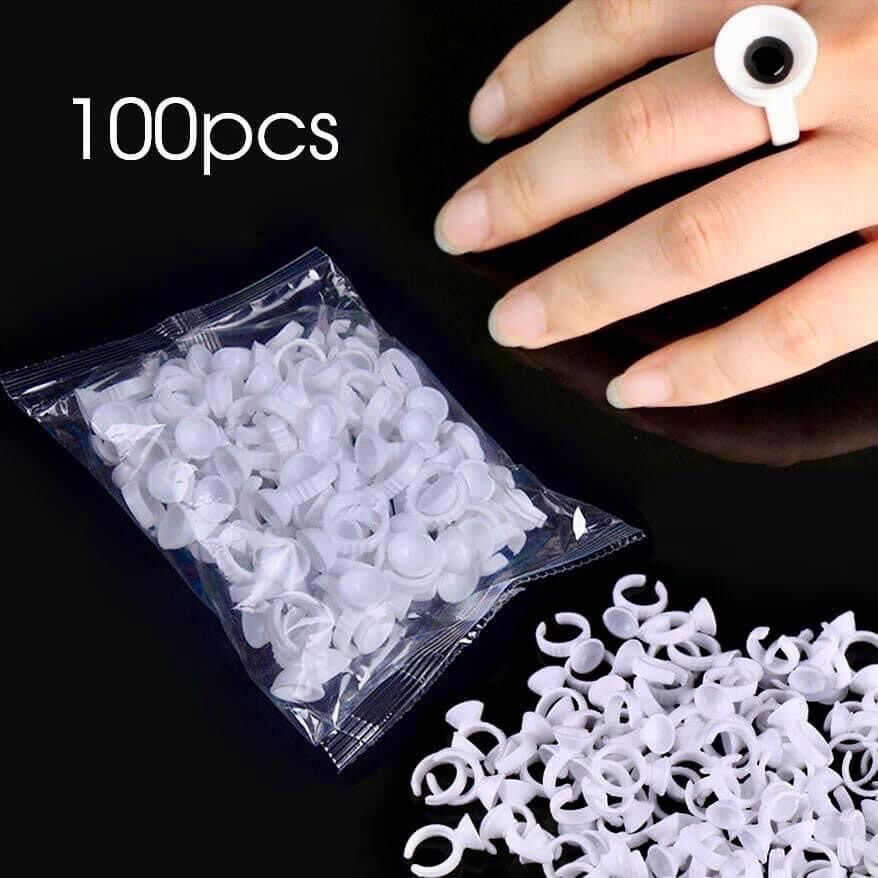 Bịch 100 nhẫn đựng mực phun xăm
