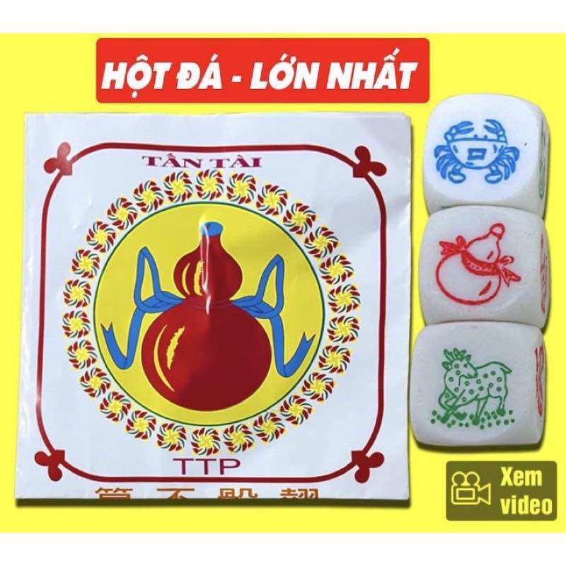 [MUA 2 GIẢM 5%]Cờ bầu cua hột đá lớn 2.5cm chơi cực đã
