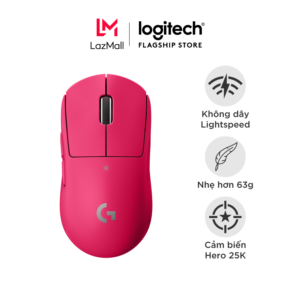 Chuột game không dây Logitech G Pro X Superlight - Siêu nhẹ cảm biến Hero 25k 25.6k DPI Lightspeed 5