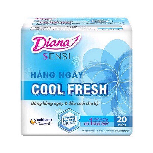Băng vệ sinh hàng ngày Diana Sensi Cool Fresh 20 miếng