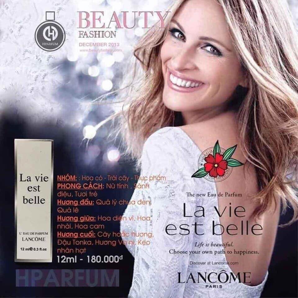 Nước hoa mini pháp Hparfume La vie est belle dạng lăn 12ml