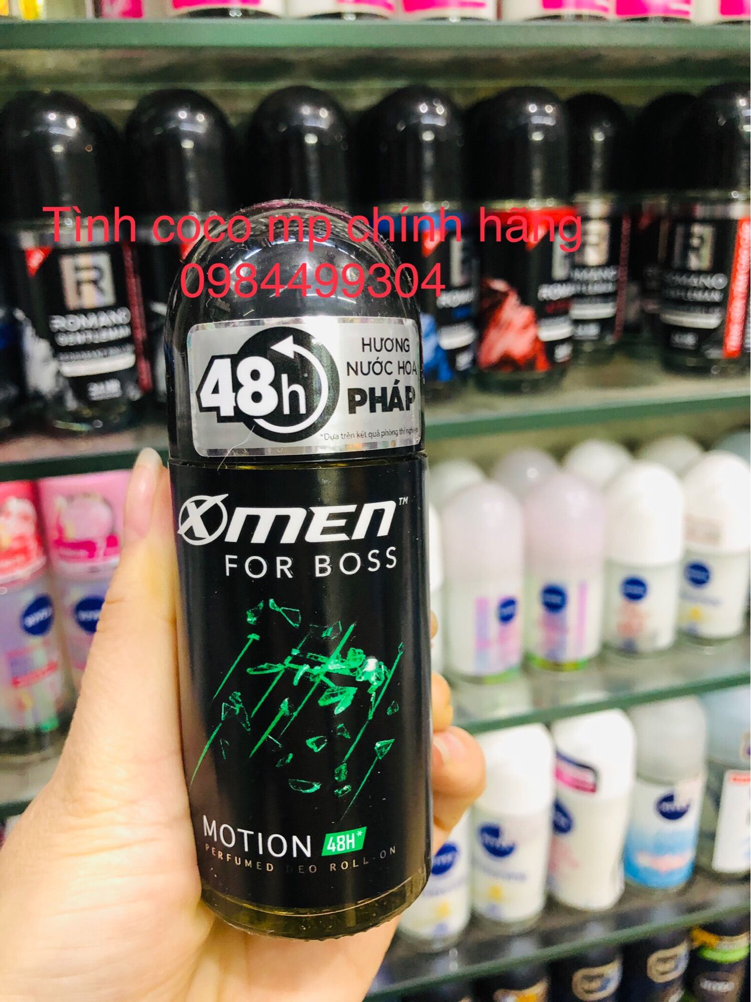 Lăn khử mùi Xmen For Boss Motion 50ml,khử mùi cho nam, giảm tiết mồ hôi, khô thoáng, hương nước hoa