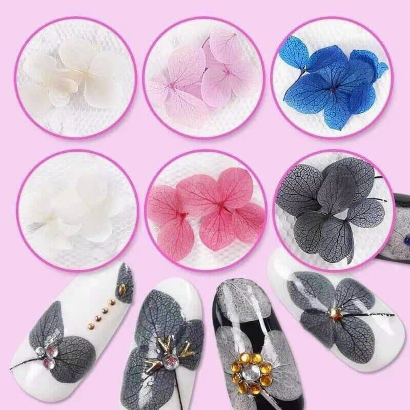 Hoa khô lụa trang tri nail