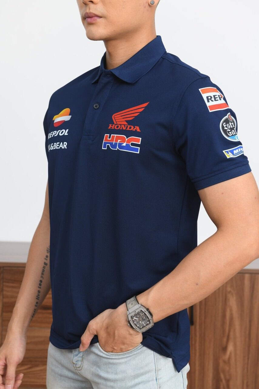 Ao polo Honda xanh đen