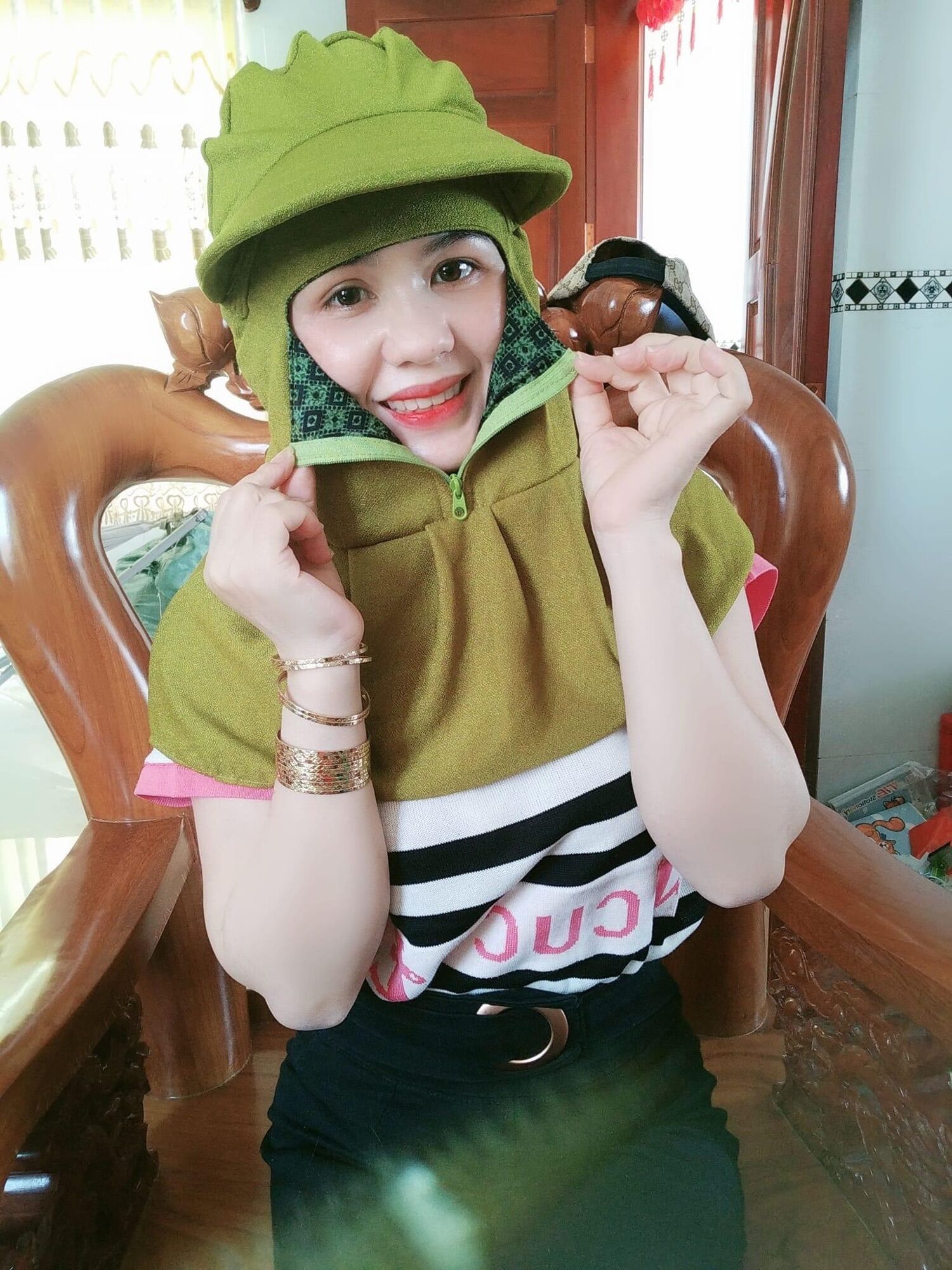 Nón khẩu trang dây kéo ( chọn ngẫu nhiên )