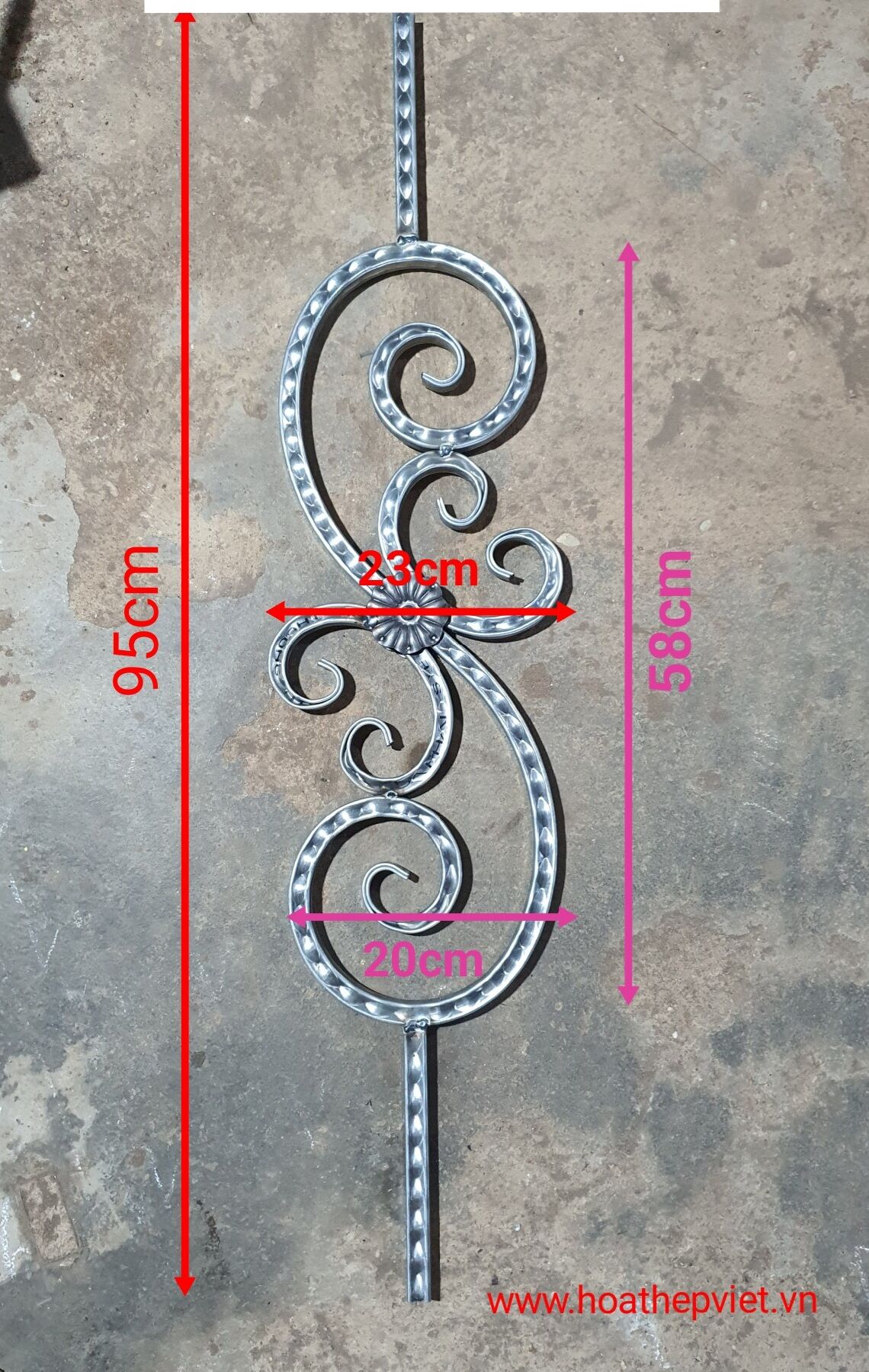 Cụm hoa văn sắt nghệ thuật sắt mạ kẽm vuông 14