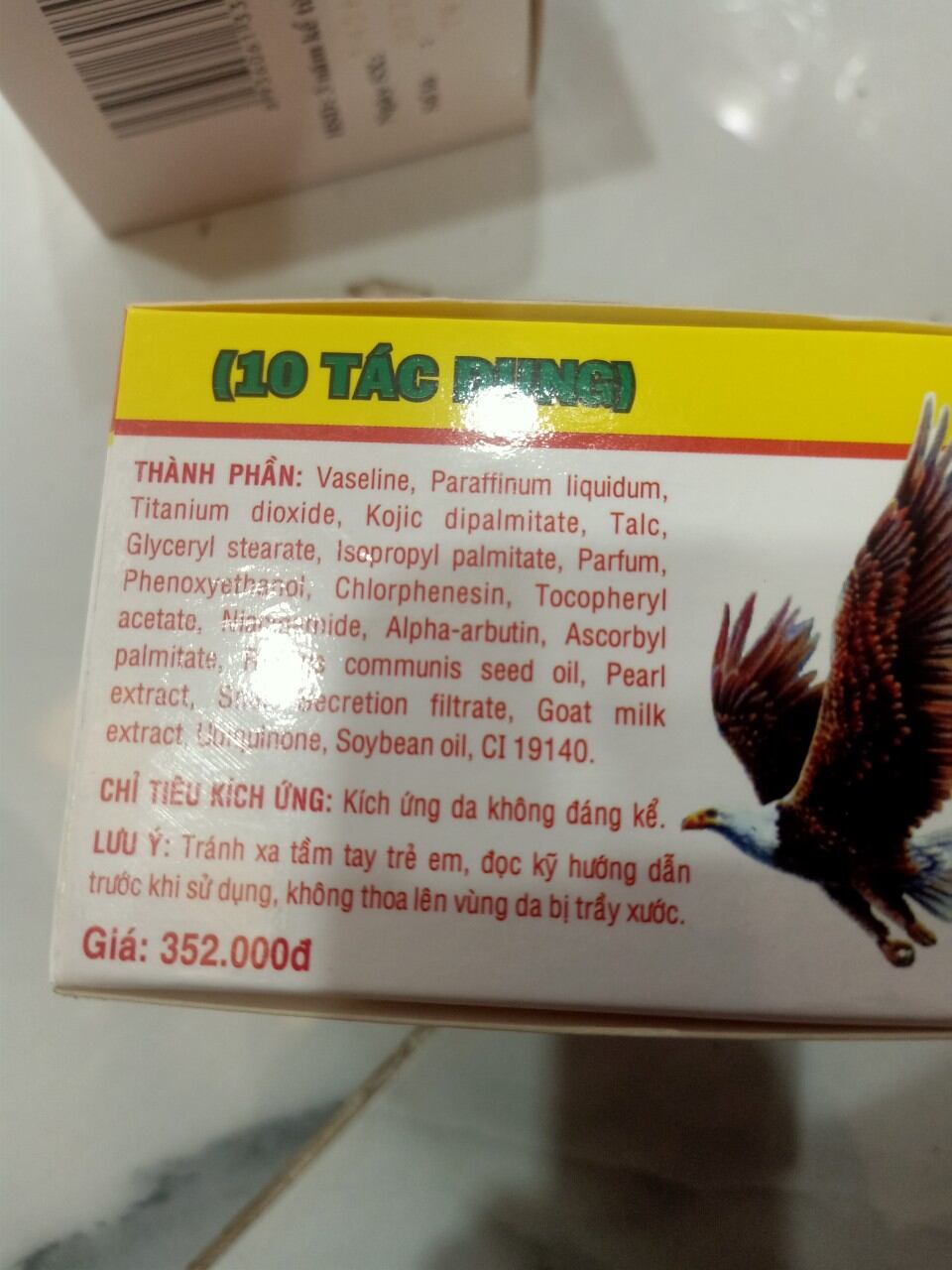 kem x2 dưỡng trắng da mặt 10 tác dụng