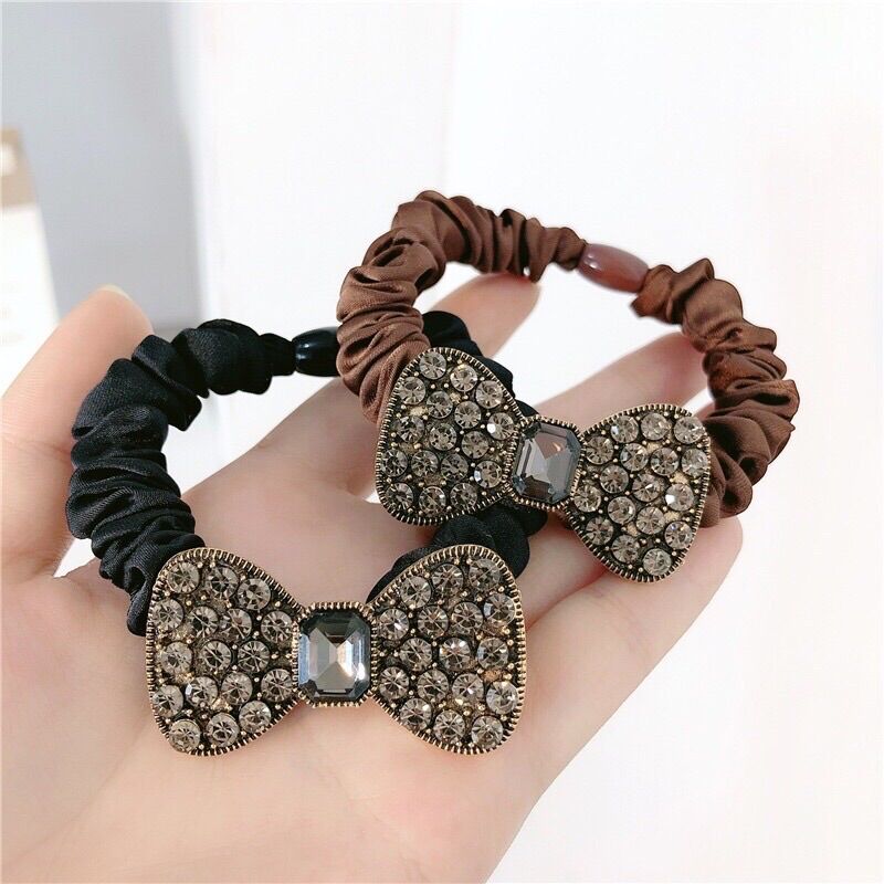 Cột tóc nơ đính đá sang trọng cho nữ