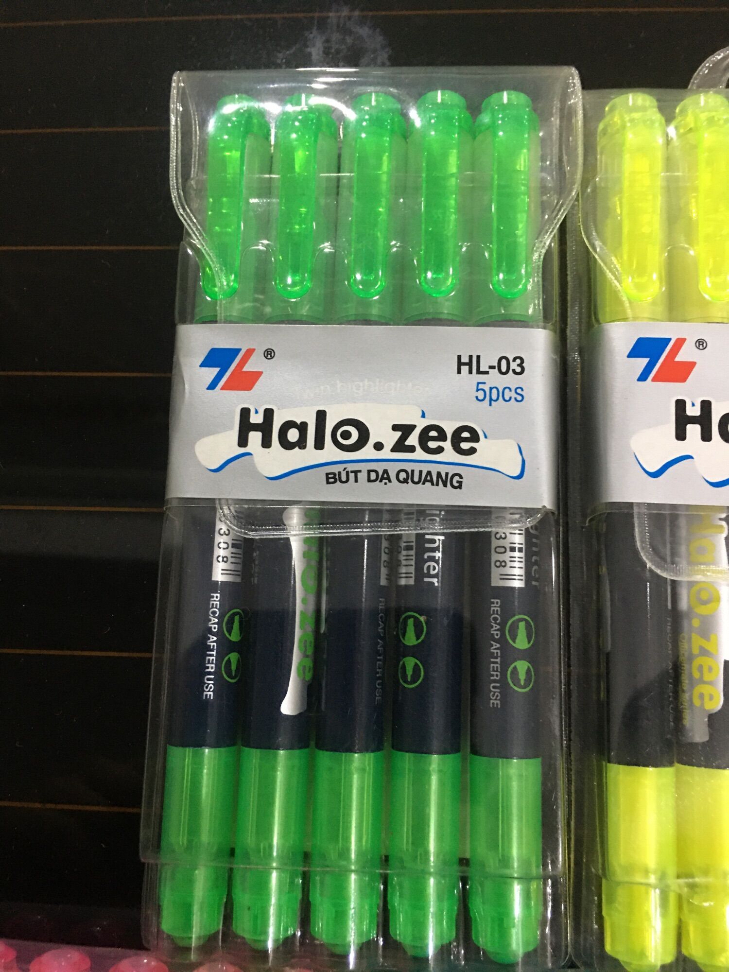 [HCM]Vỉ 5 bút dạ quang HL03 nhiều màu