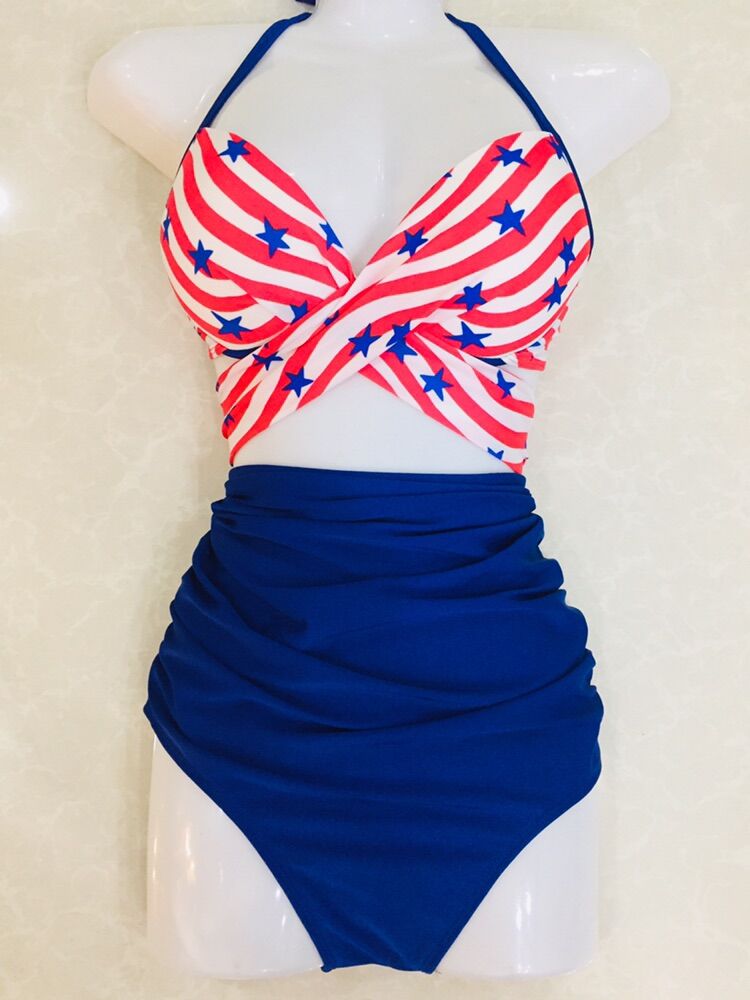 Sét áo tắm nâng ngực mix quần lưng cao size 55-70kg