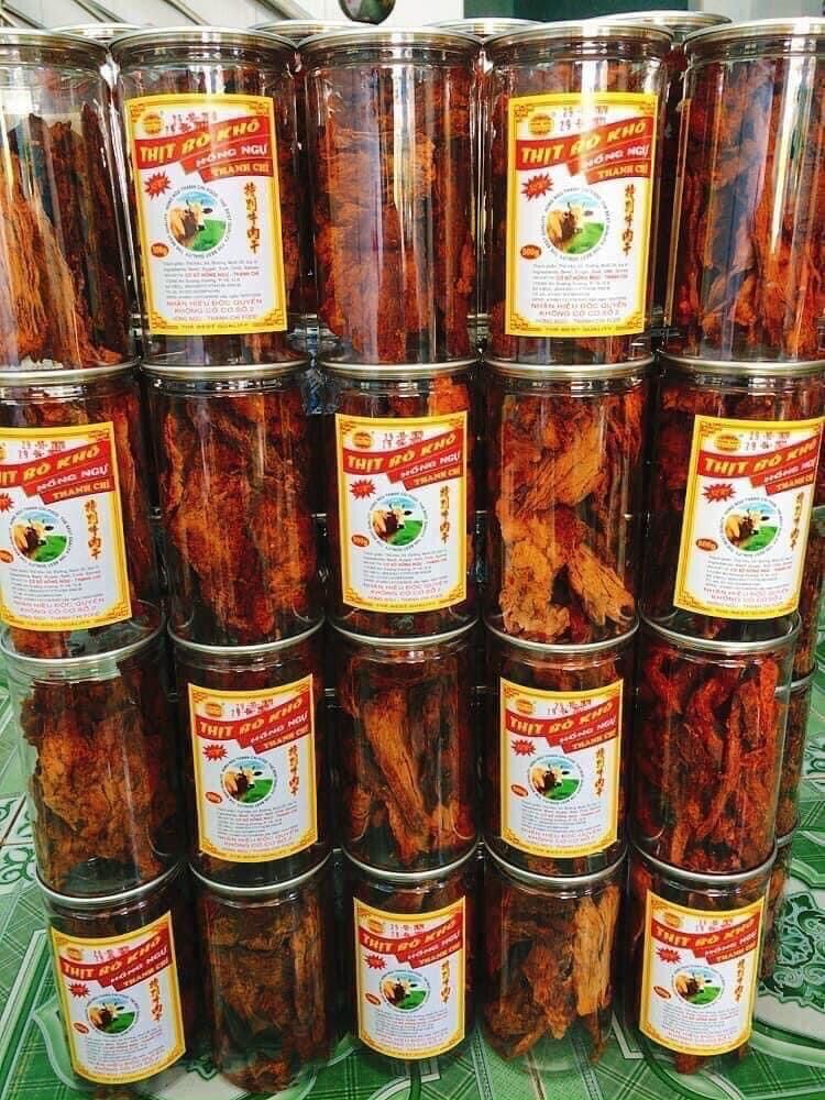 Khô bò giòn Hồng Ngự - lon pet 200gram