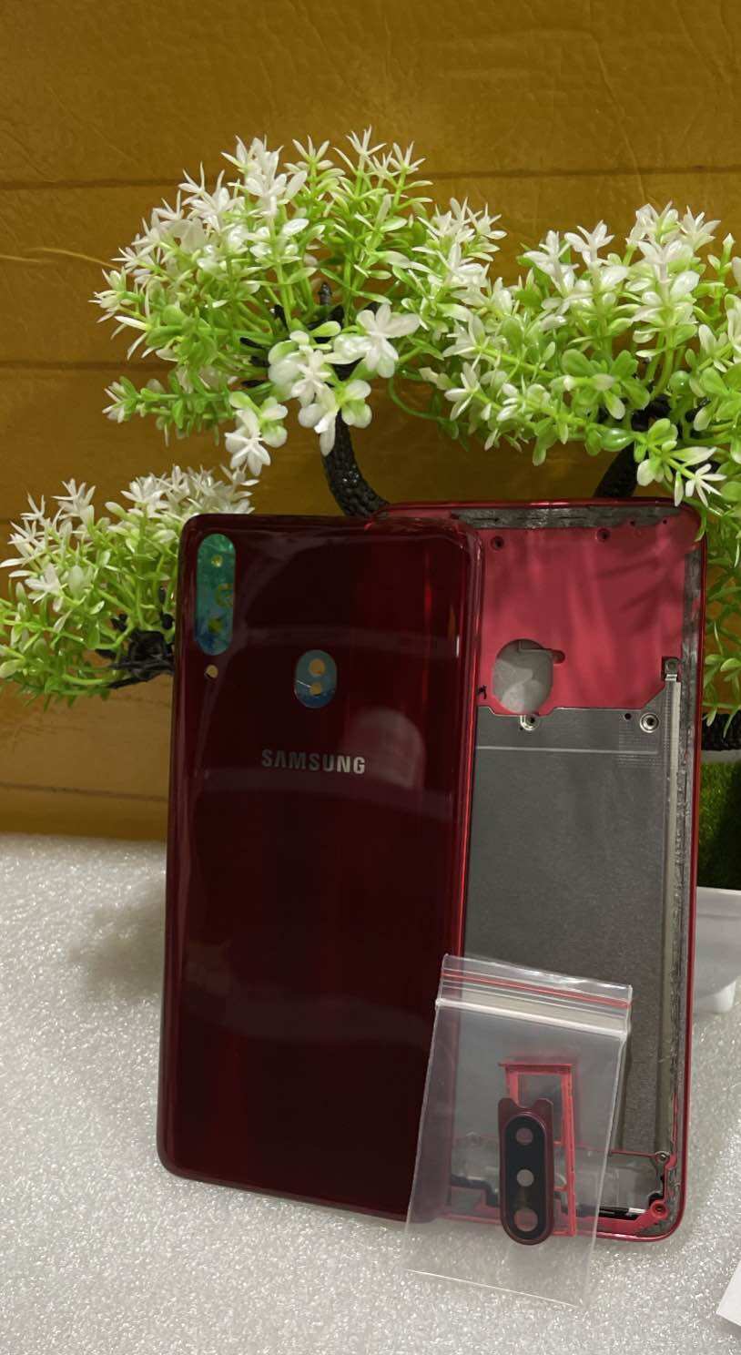 Vỏ điện thoại Samsung A20S full bộ có luôn khay sim với kính camera sau