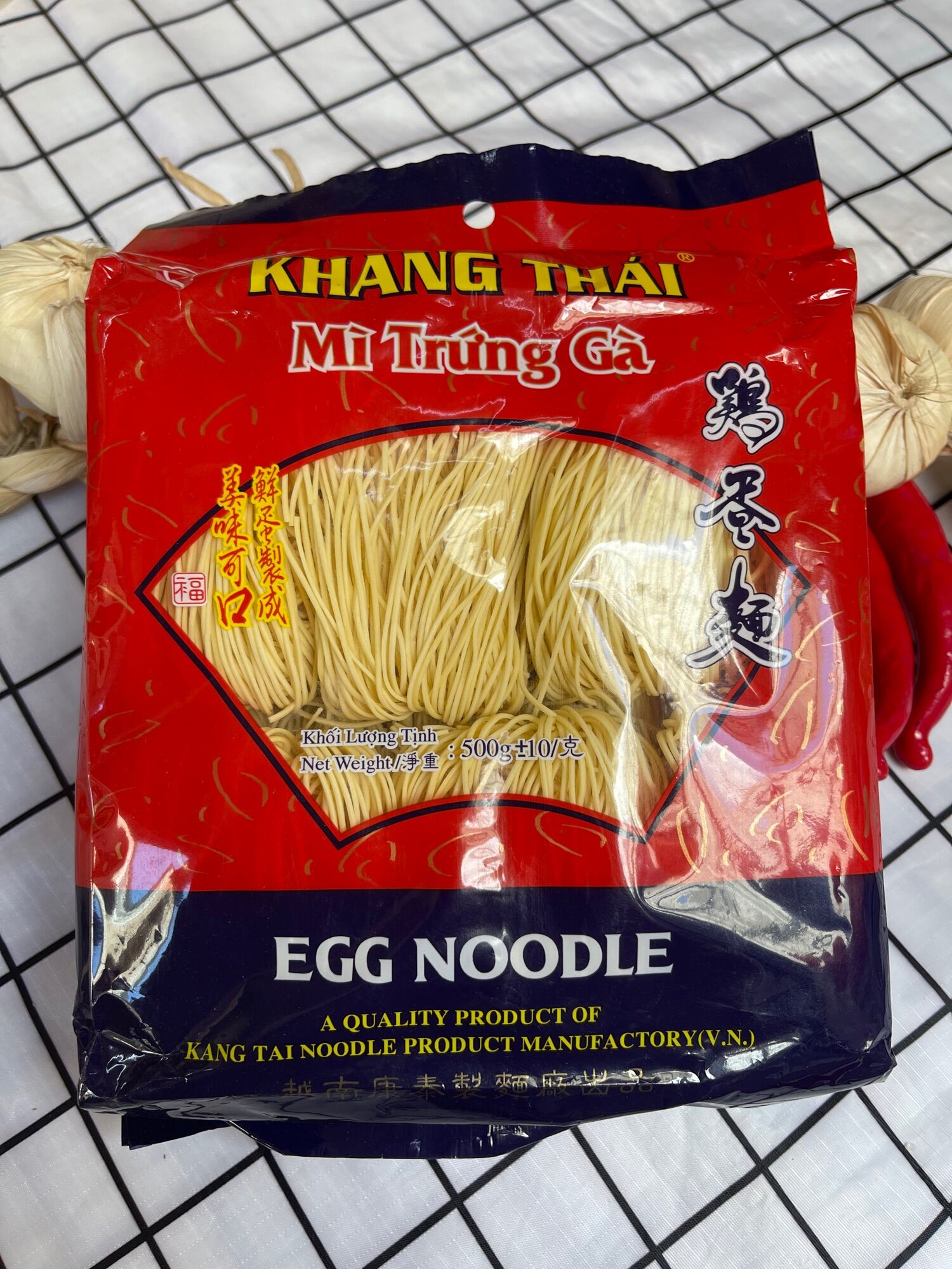 Mì hột gà / mì trứng gà khang thái 500gram