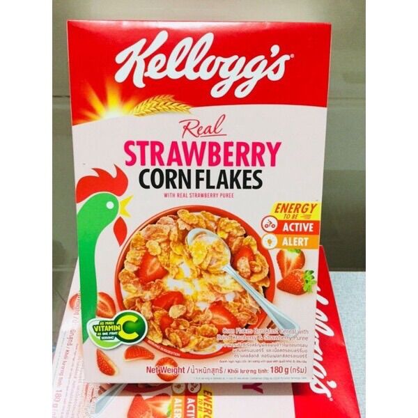 Ngũ cốc ăn sáng Kellogg's Corn Flakes Strawberry 180g