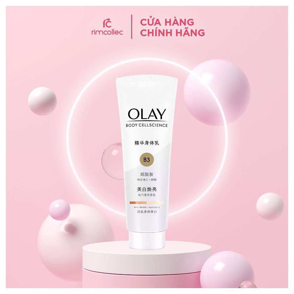 Tuýp dưỡng thể olay body cellscience b3+ optic glow & radiance 90g
