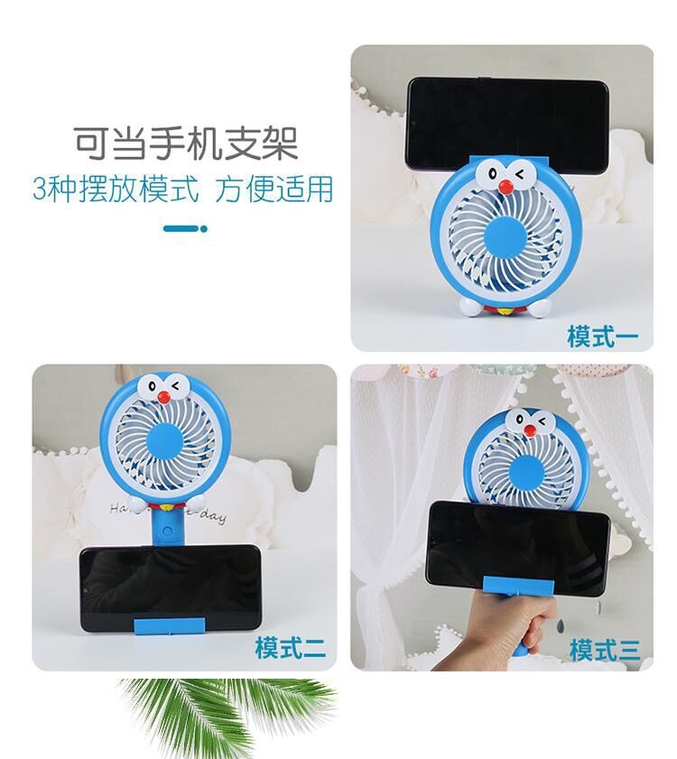 Quạt sạc tích điện mini Hello Kitty Doremon Doraemon