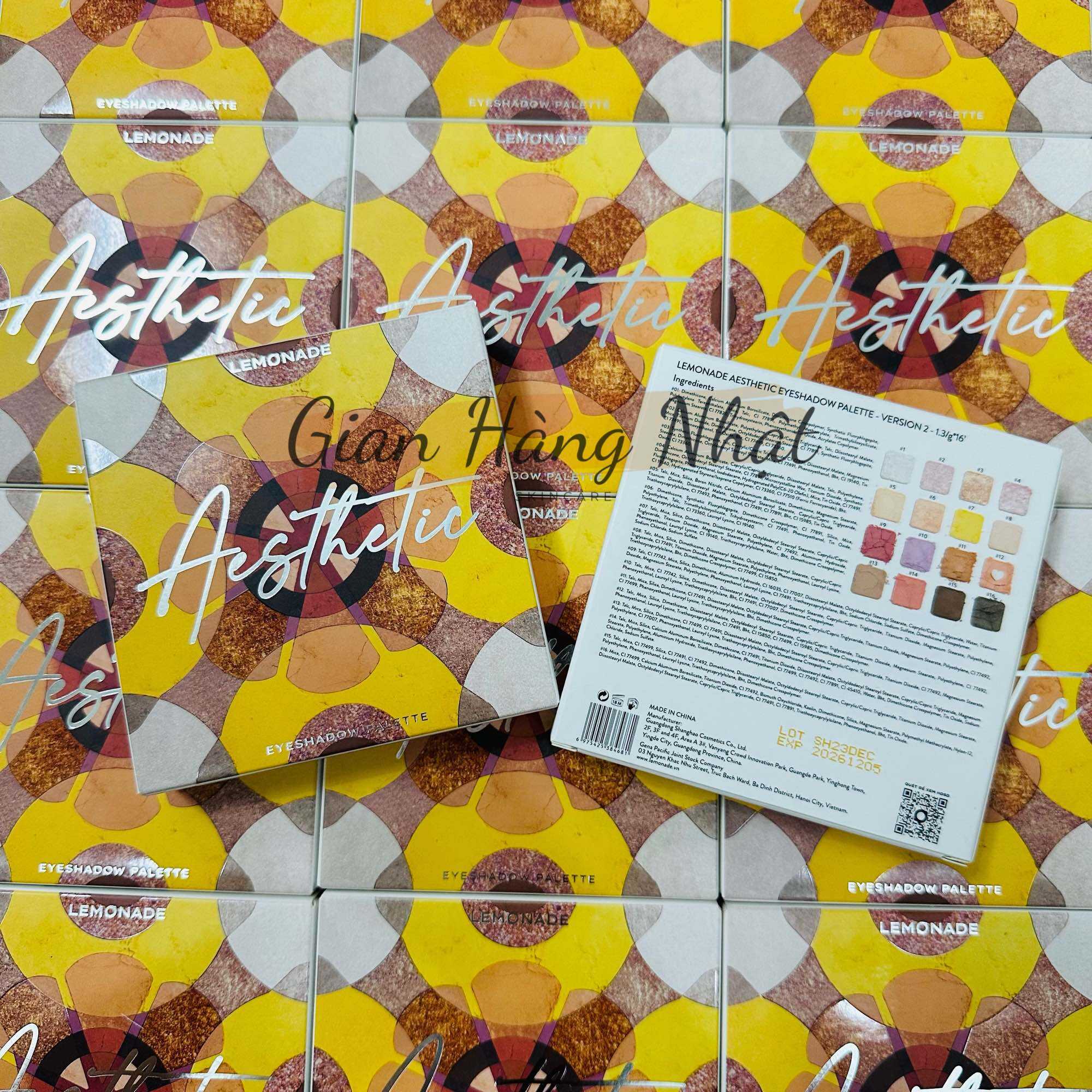Bảng phấn mắt Lemonade Aesthetic Eyeshadow Palette Version 2 20.8g