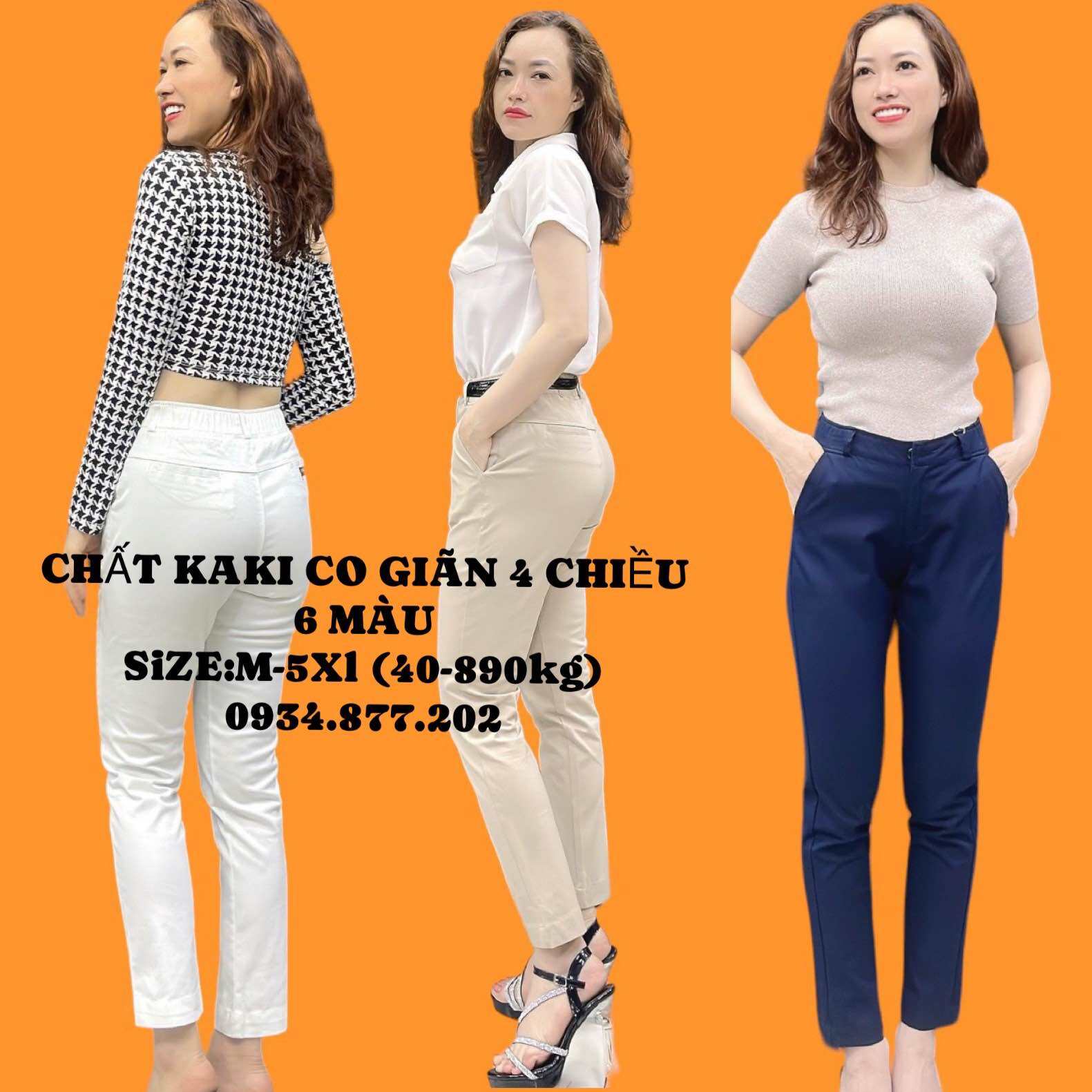 Quần dài kaki nữ lưng thun 10 tấc, Quần công sở nữ, Quần kaki trung niên, Quần Kaki dài nữ, Chất co 