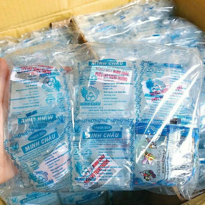 Combo 5 bịch thạch dừa thẻ cào Minh Châu