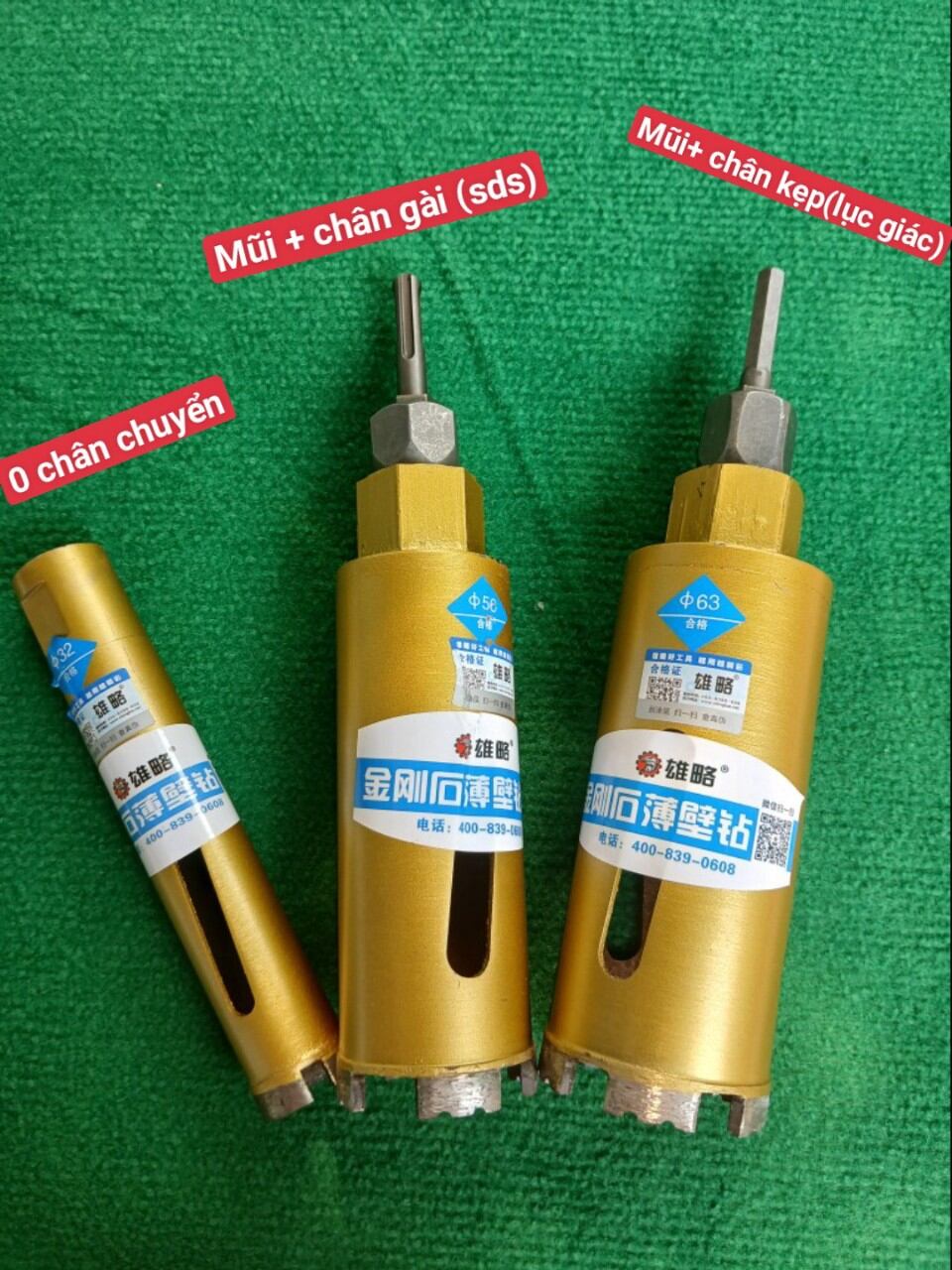 Mũi khoan rút lõi cắt đc sắt phi 32.phi 56 và 63 dài 18cm