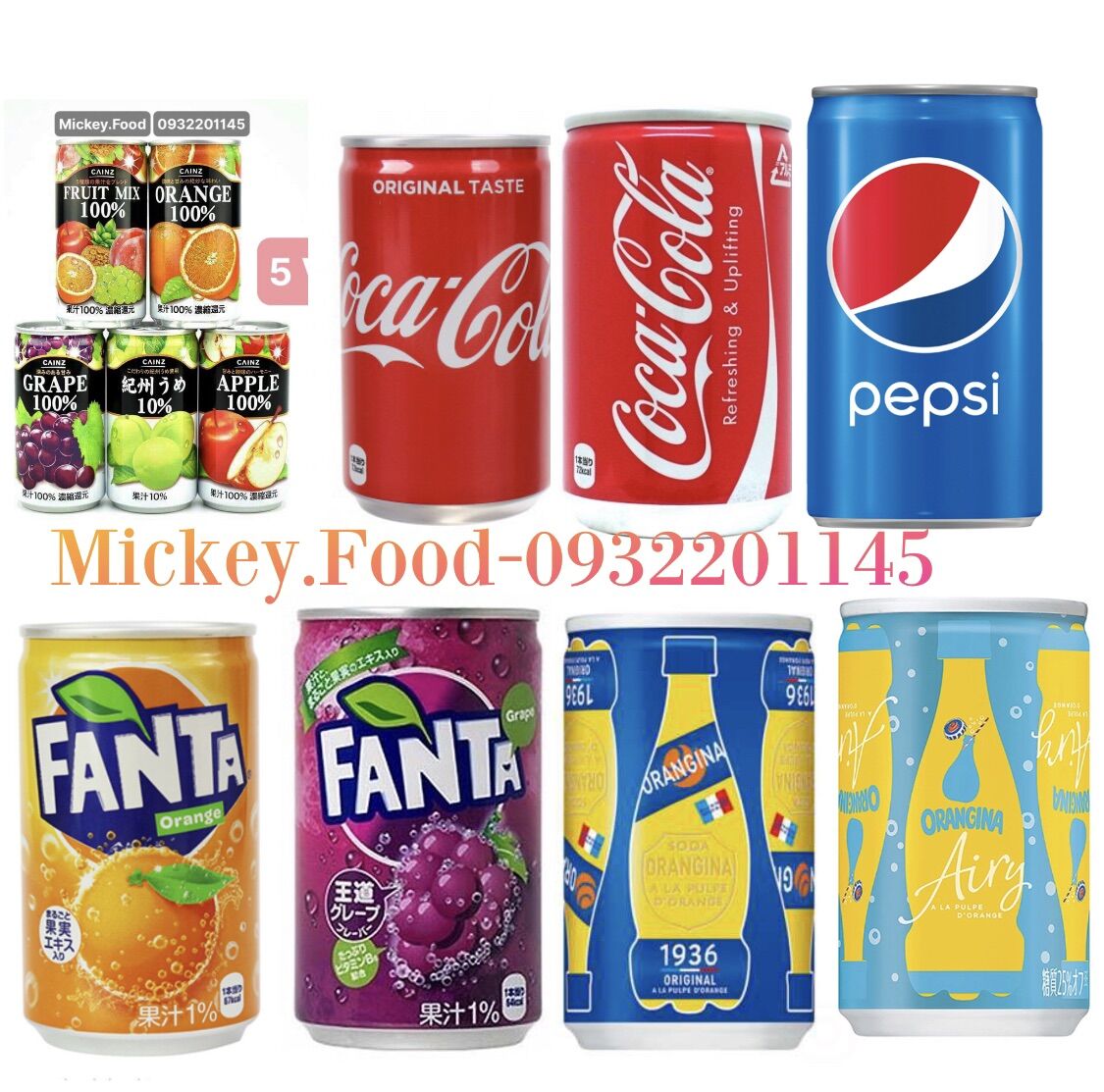Nước ngọt đủ loại nhật mini lon 160ml nhật bản- Đầy đủ các vị