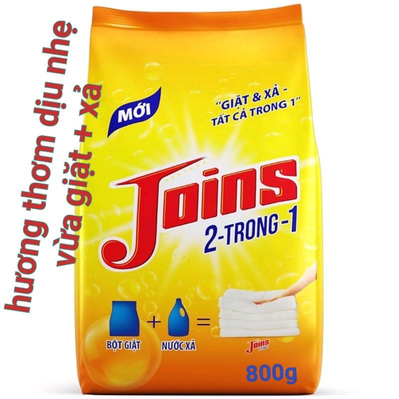 Bột giặt joins 2 trong 1 hương thơm dịu nhẹ 800g