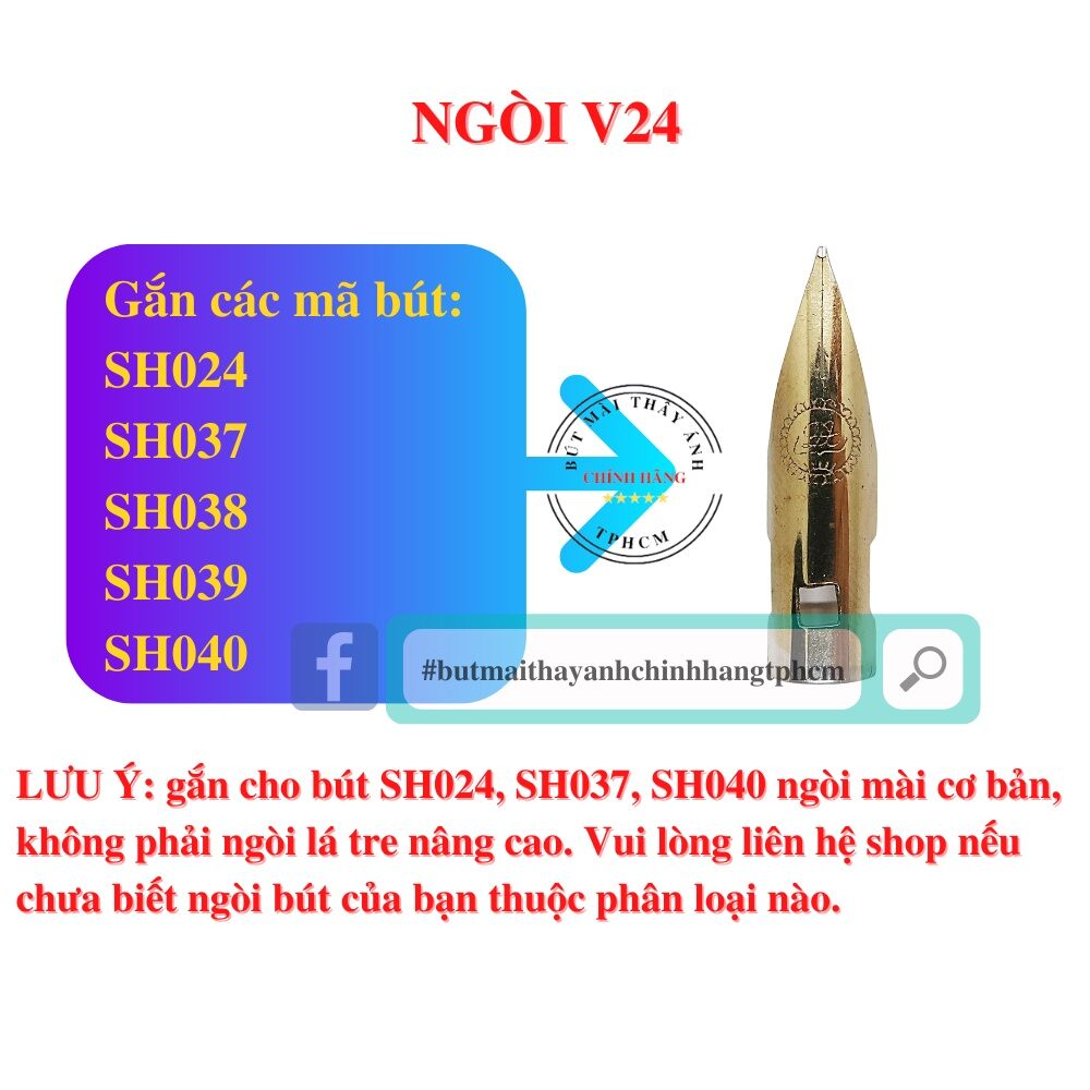 Combo 5 ngòi vàng mài v22/ v24 thầy ánh