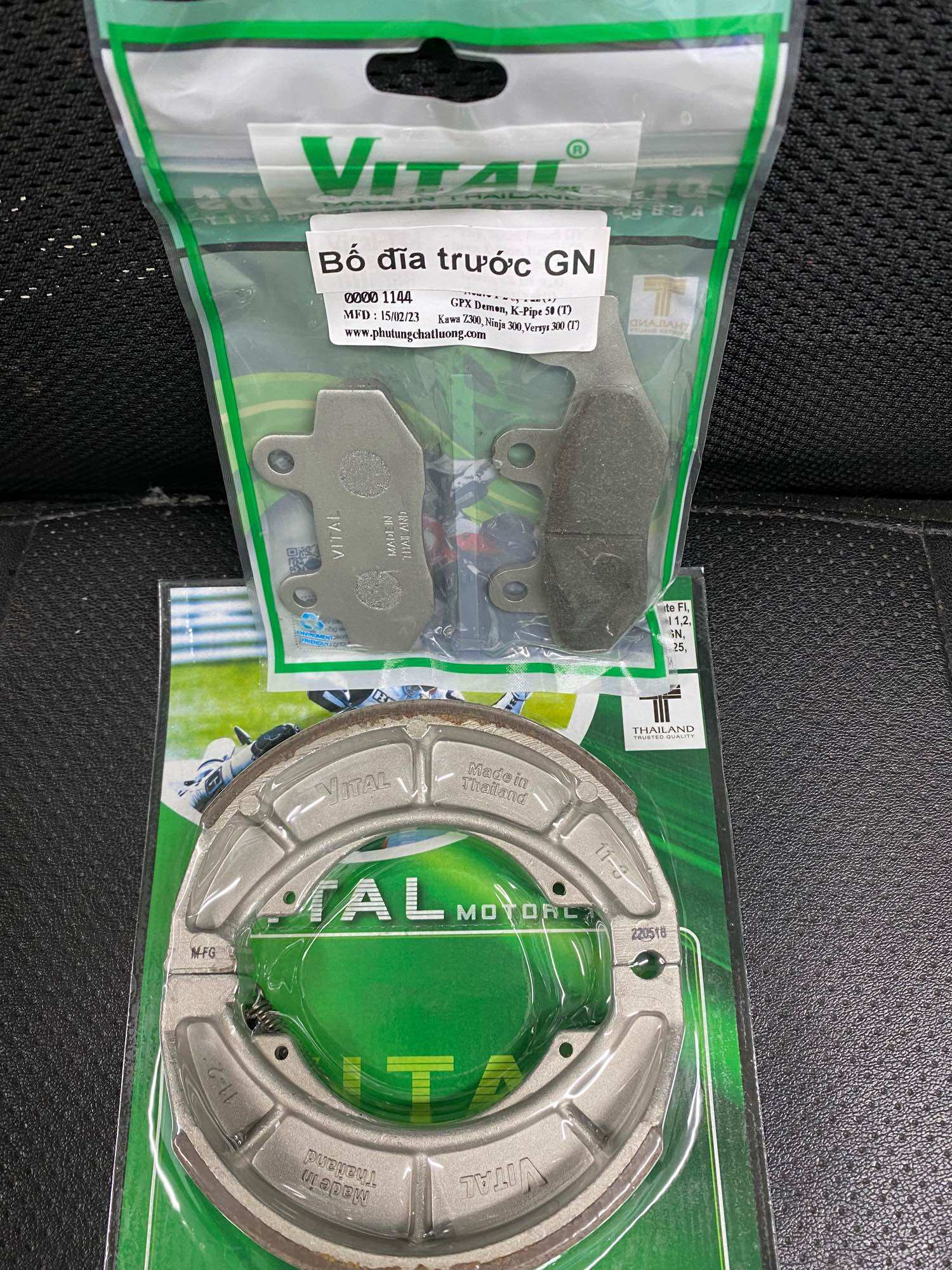 Bố thắng trước sau suzuki en125- gn125-2f chính hãng vital thái lan