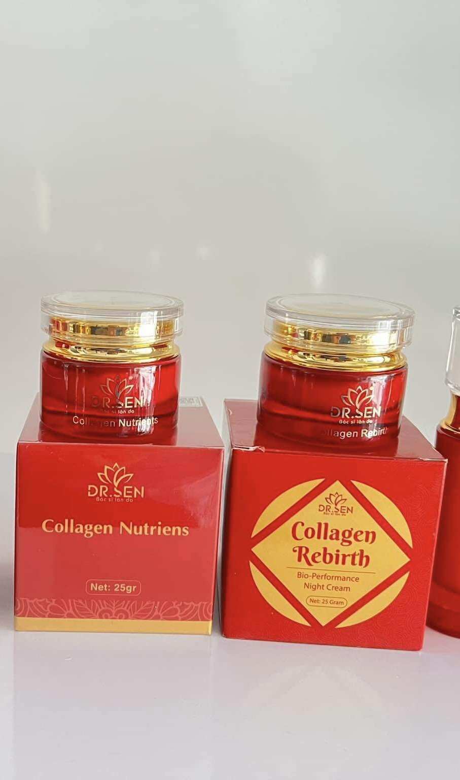 {mẫu mới 25gr} Kem dưỡng đêm collagen rebirth dr sen