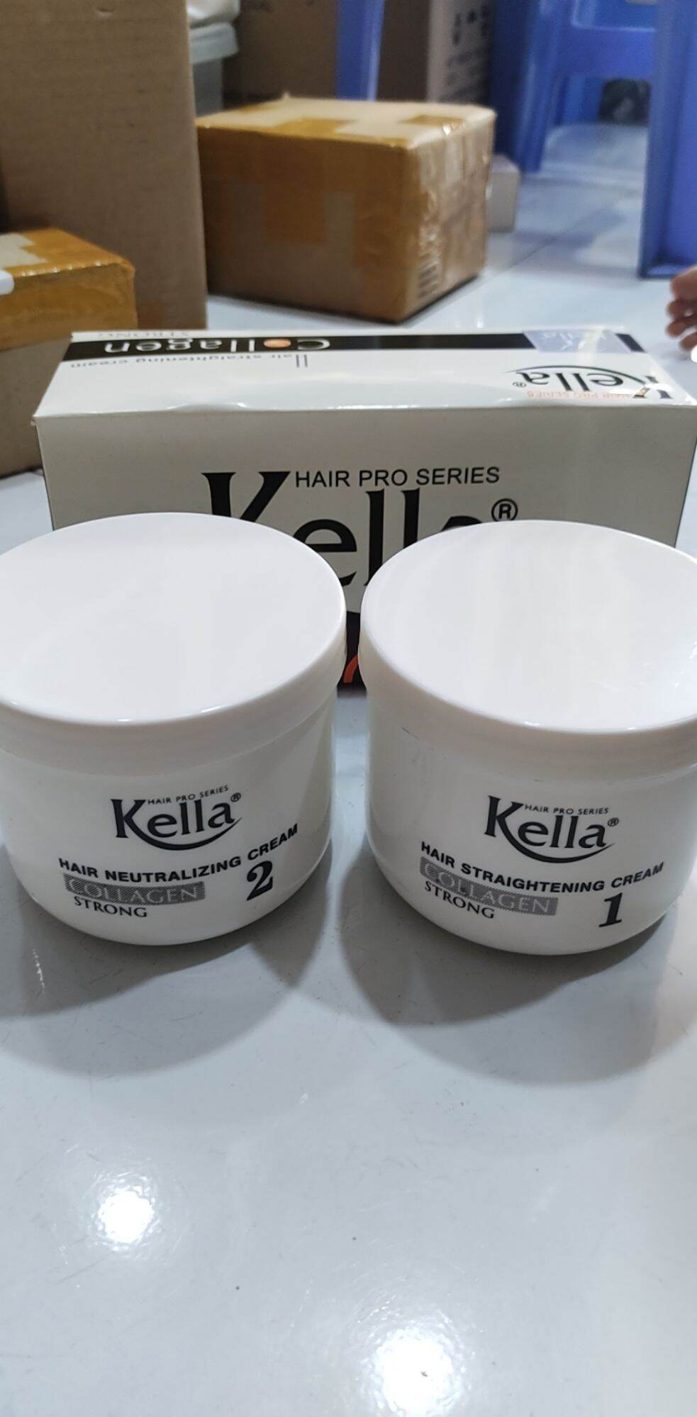 Thuốc duỗi ép tóc Kella xám 500ml