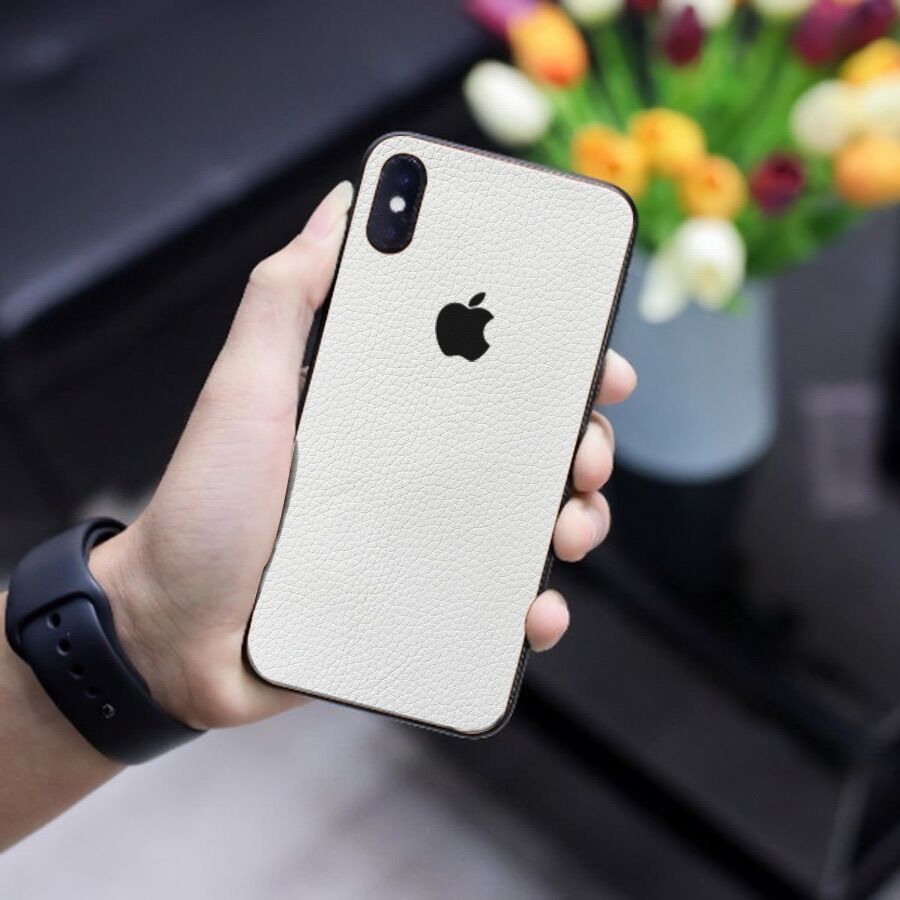Miếng dán da trắng iphone 14 pro max 13 /13 pro max /12/ 12 pro/ 12 pro max/ 12 mini