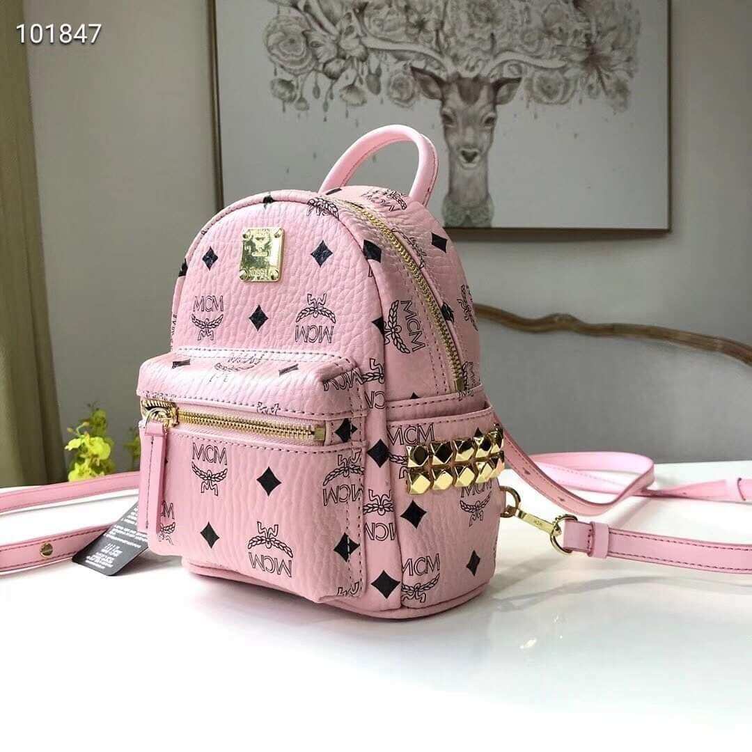 Balo MCM STARK BEBE BOO Da thật size 21, full box Dư xịn siêu sang