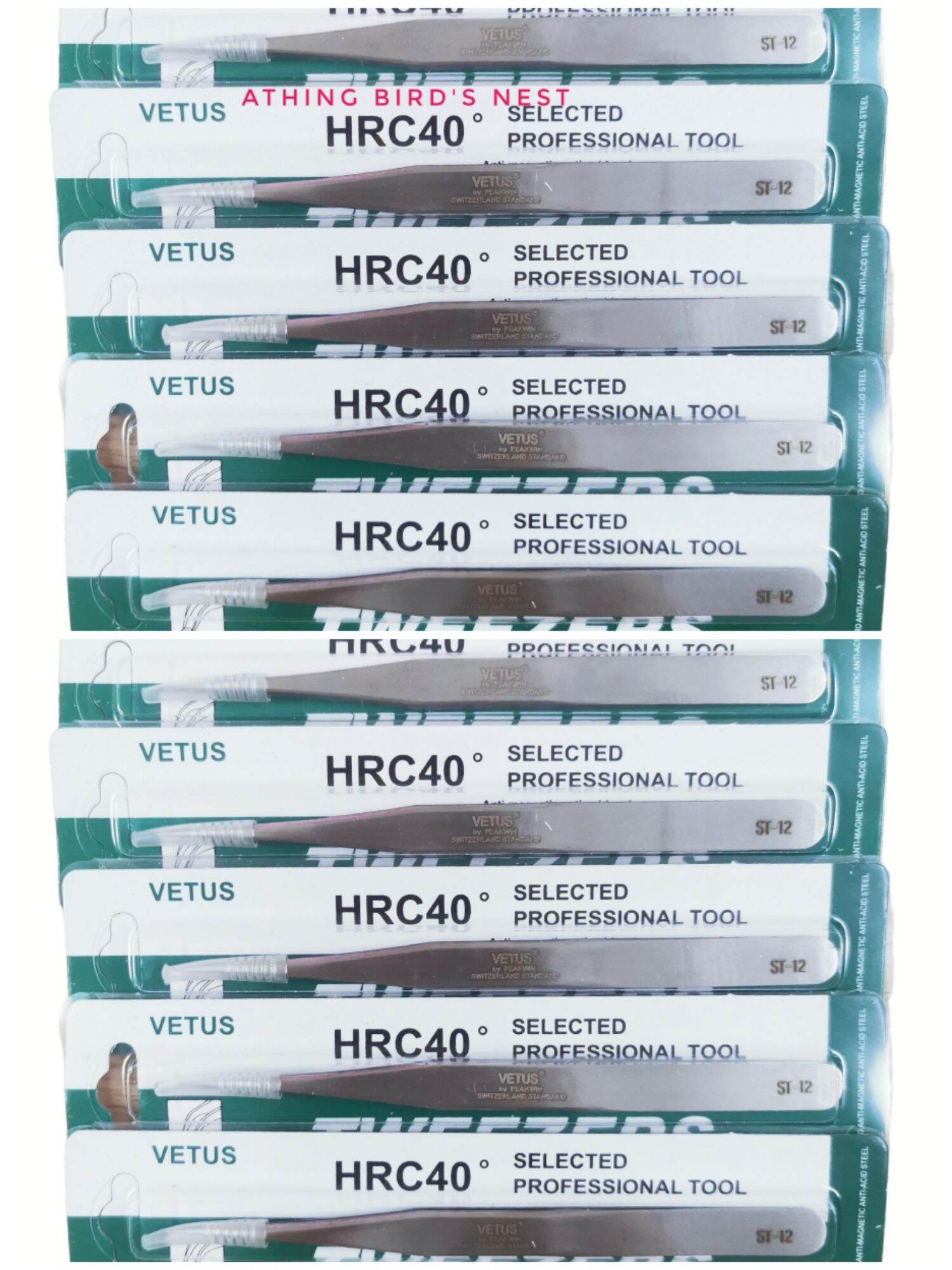 Nhíp VETUS ST12 thẳng siêu nhọn - chuyên dụng nhặt lông yến gắp mi linh kiện điện tử