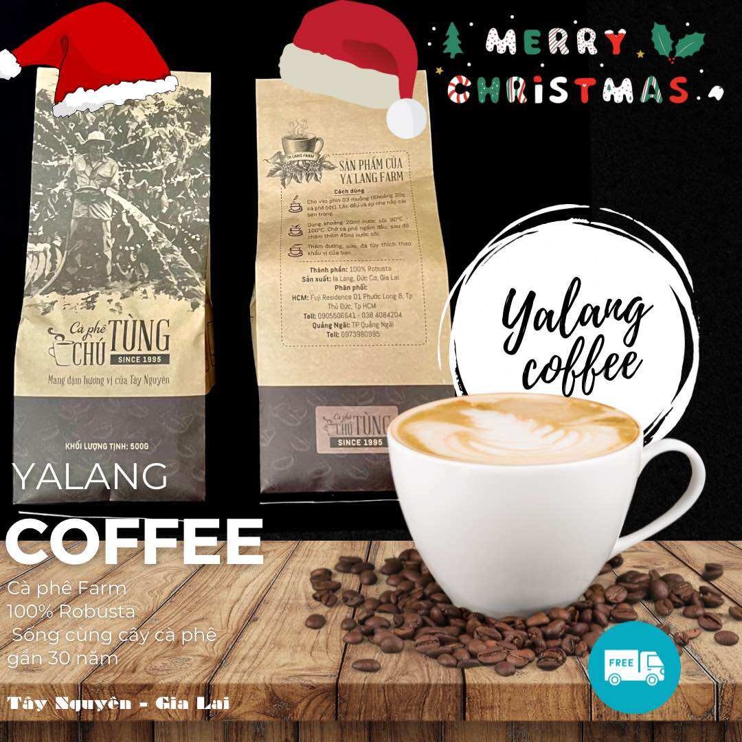 Cà phê Robusta nguyên chất, Cà phê mộc rang xay - Yang Farm