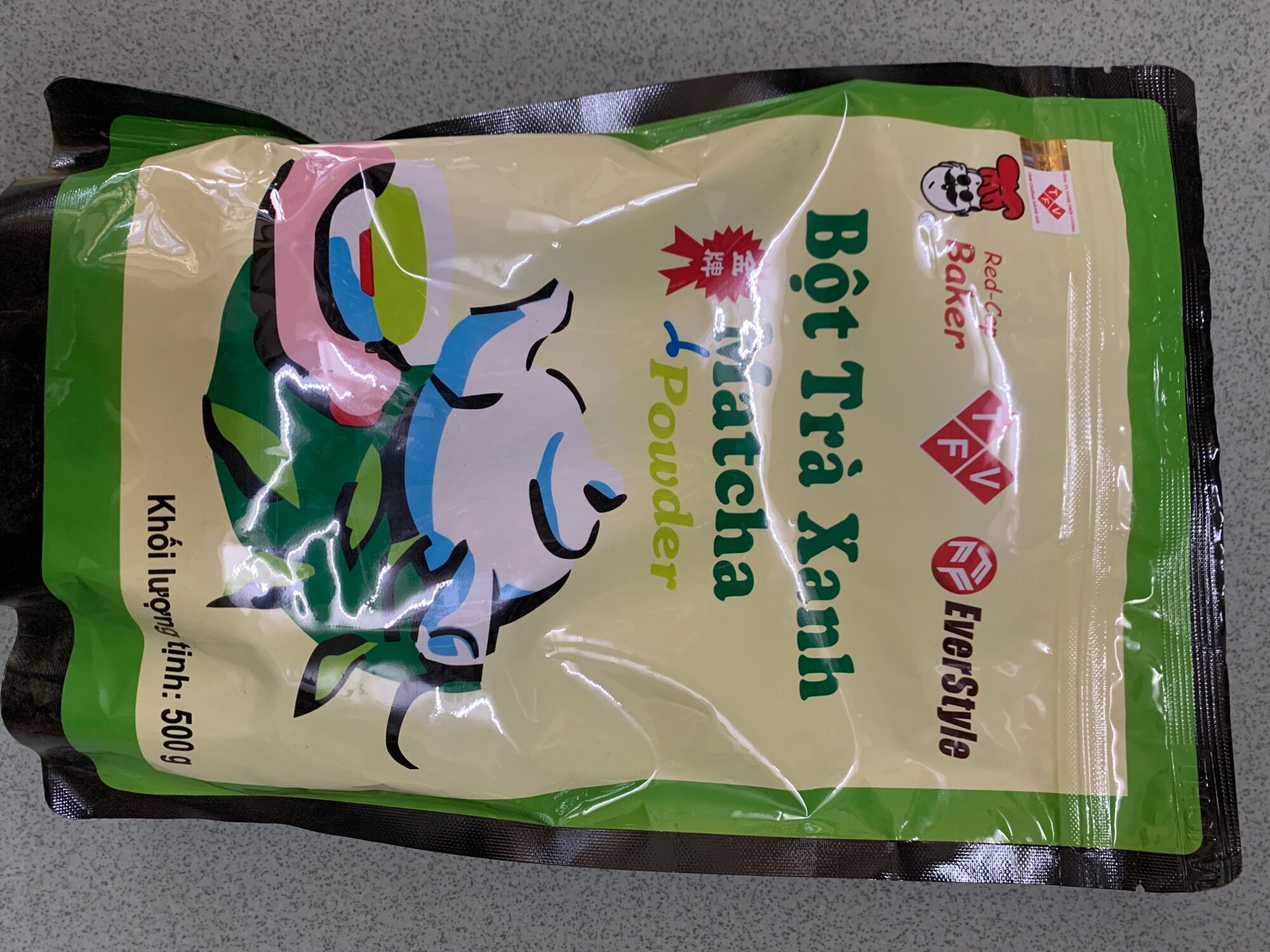 Bột trà xanh đài loan 500g date 2025