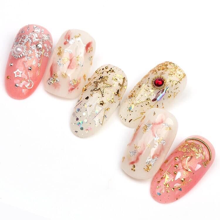 Set giấy bạc nhún, giấy bạc nail