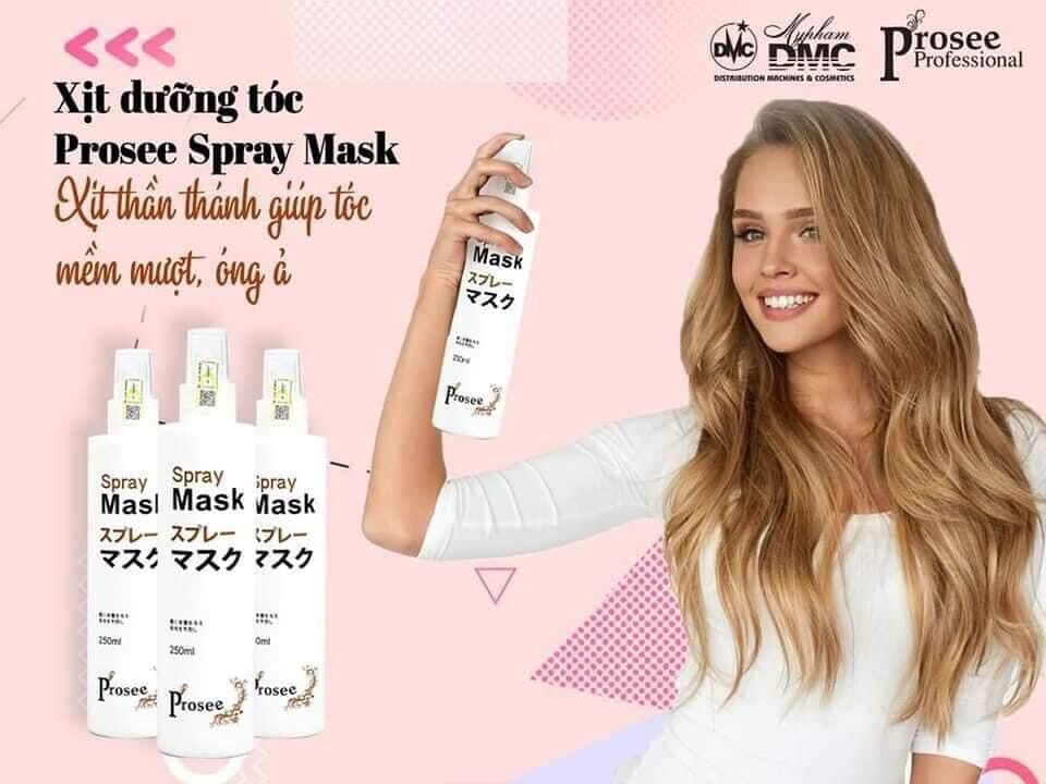 Dưỡng tóc PROSEE spray mask 250ml cung cấp dưỡng chất độ ẩm