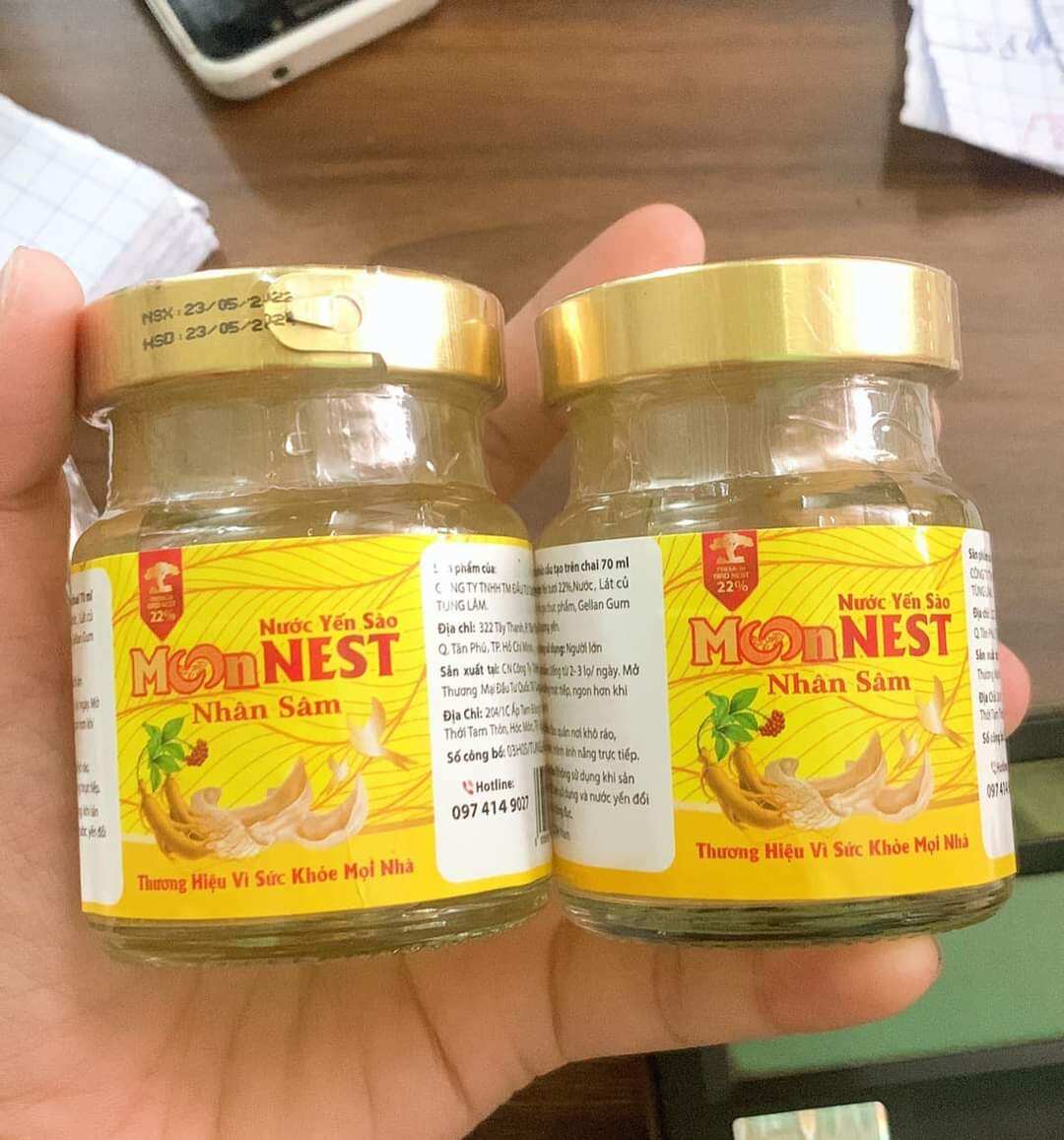 Nước yến sào Monnest nhân sâm 22% yến