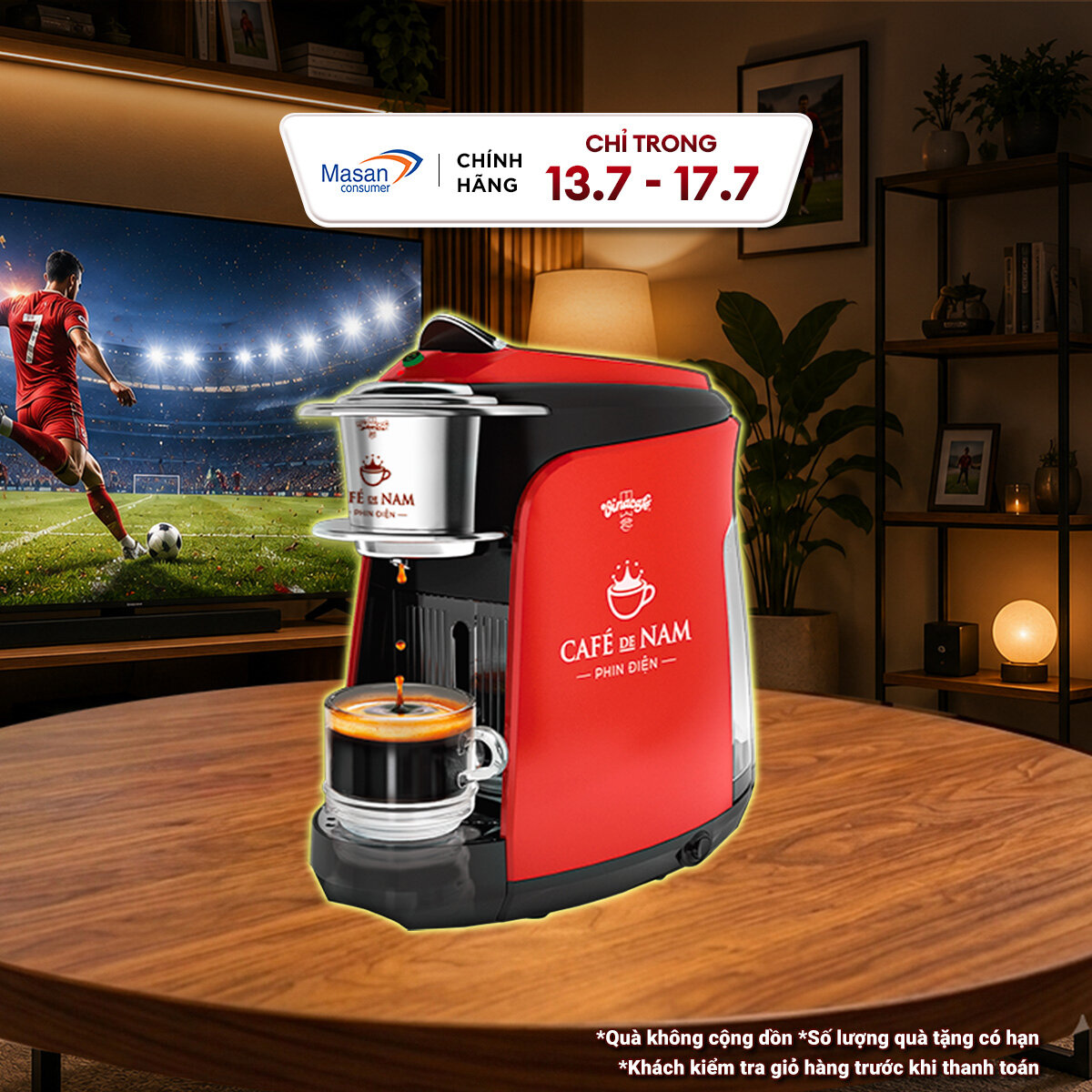 Máy Pha cà phê viên nén Vinacafe' De Nam phin điện