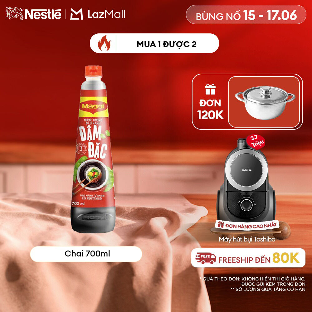 [ƯU ĐÃI THÁNG 6] [FREESHIP TOÀN QUỐC] Chai Nước tương MAGGI® Đậu Nành Đậm Đặc 700ml