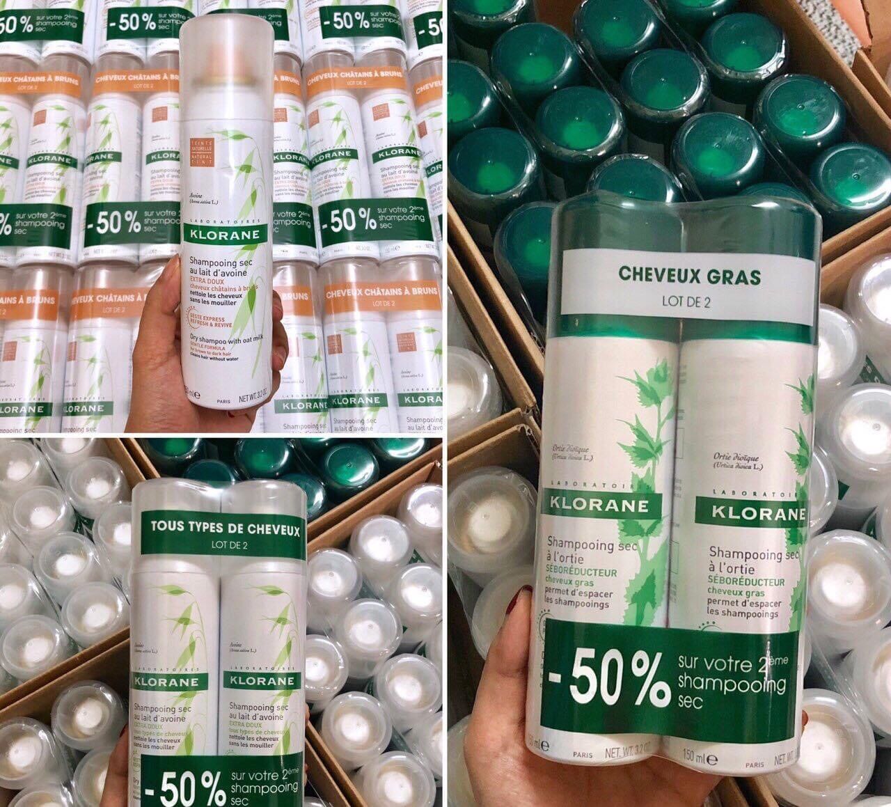 🍃DẦU GỘI KHÔ KLORANE -150 ml