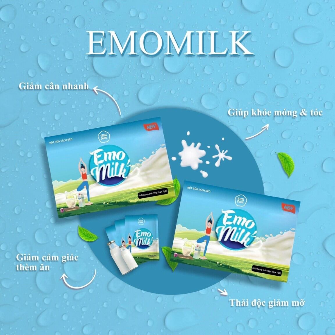 [FREESHIP + QUÀ] SỮA TÁCH BÉO GIẢM CÂN EMOSLIM 🥛CHÍNH HÃNG 100% ✅