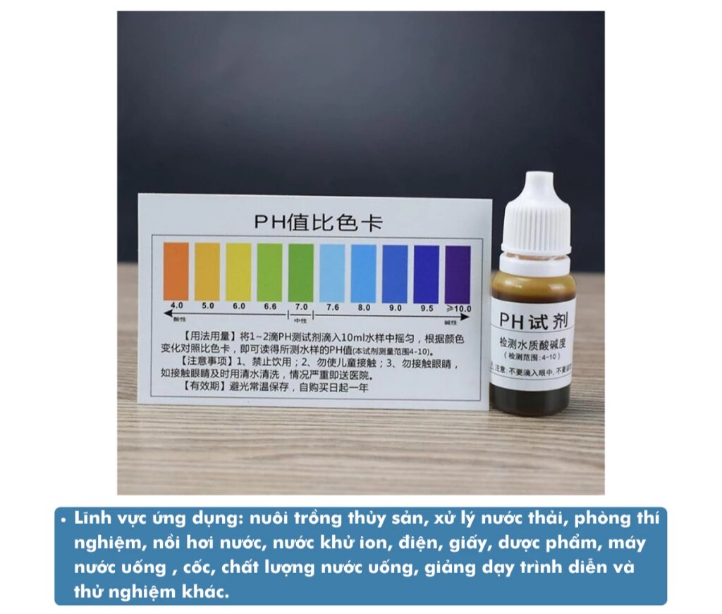 dung dịch thử PH kiểm tra PH nước