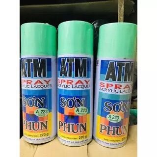 Sơn phun sơn xịt màu xanh cẩm thạch A223 ATM