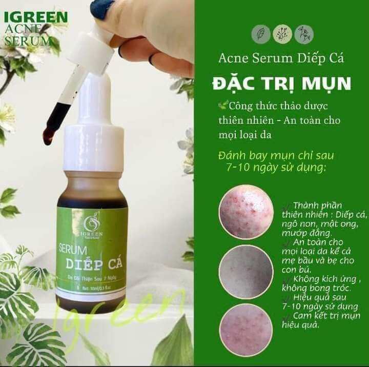 Serum trị mụn Diếp Cá igreen (Chính hãng)