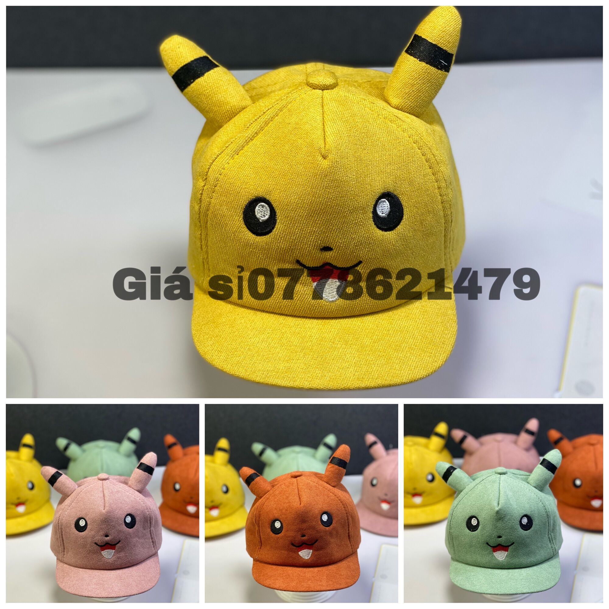 Mũ trẻ em picachu dể thương 1tuổi đến 3tuổi