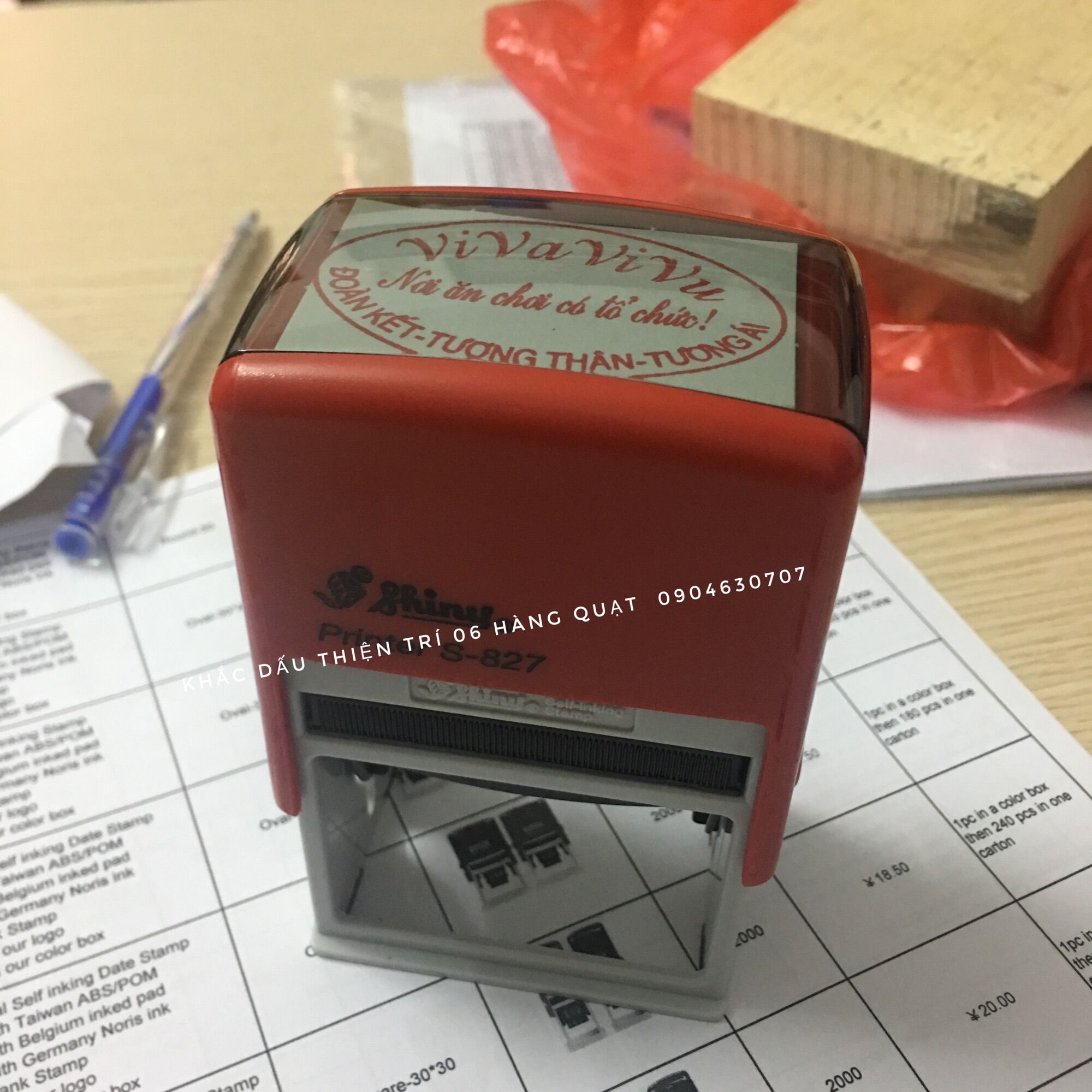 Dấu thẩm tra, thẩm định Shiny S830/S 829,dấu logo
