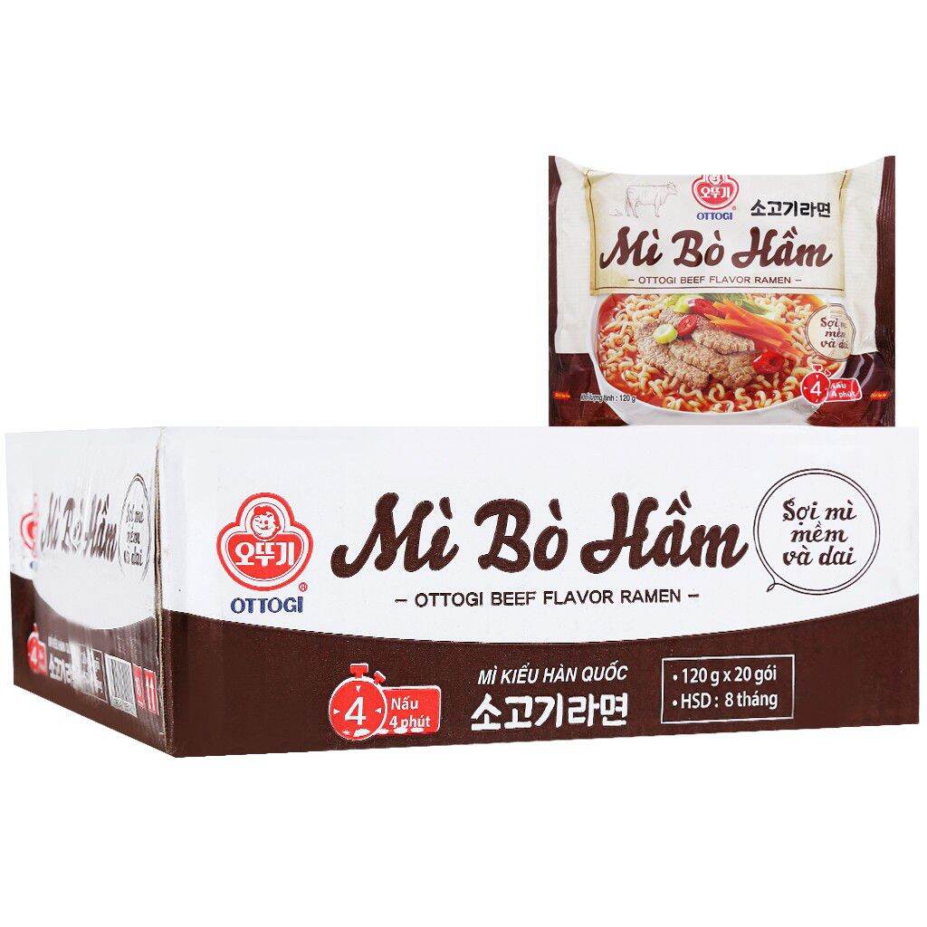 (Sôc) thùng mì bò hầm 120g*20 gói