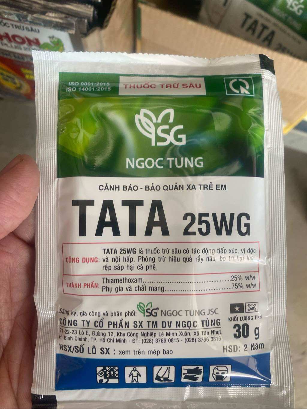 Pesticide Tata 25Wg (30g Pack) - Thiamethoxam 25% W/W Eliminates Mealybugs, Black Sooty Mold, Thrips, Aphids, and Caterpillars